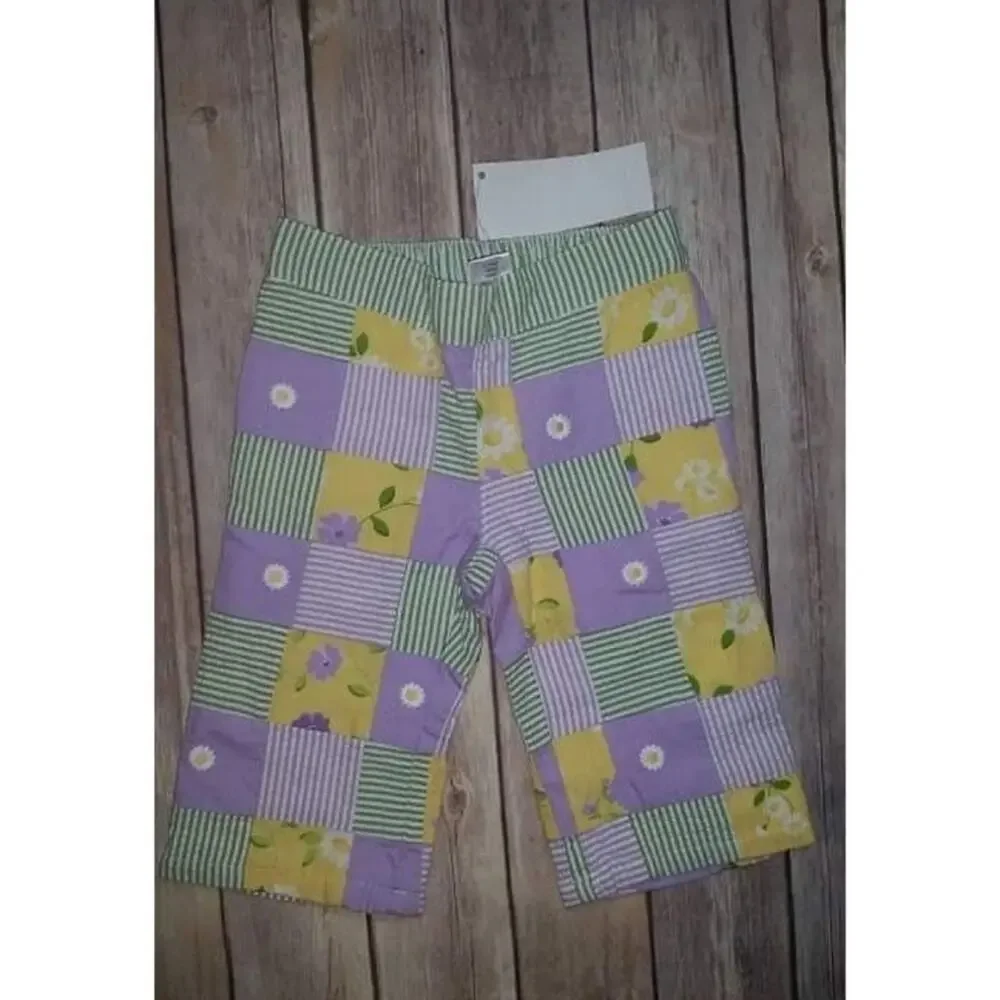 Gymboree Daffodil Garden Patchwork Capri Pants Size 2T